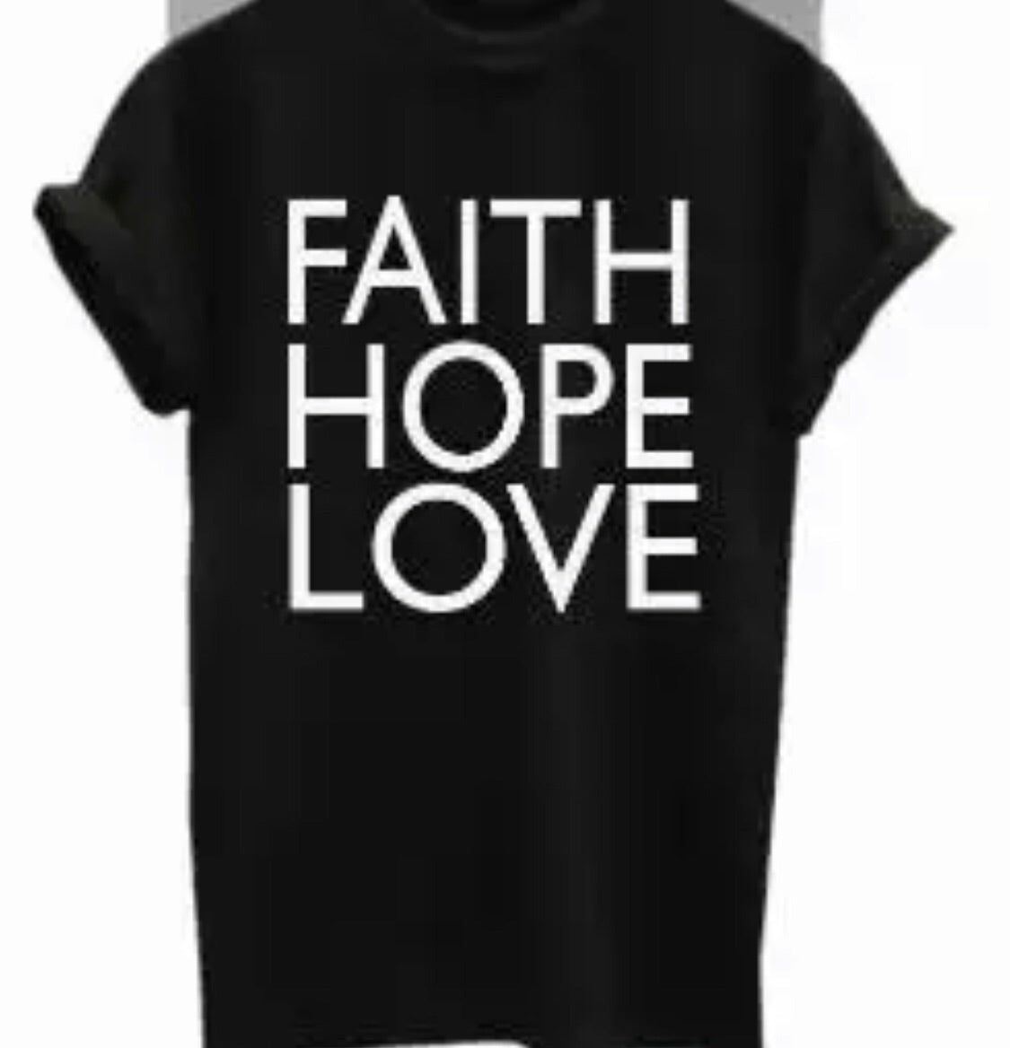 Faith hope shop love t shirt