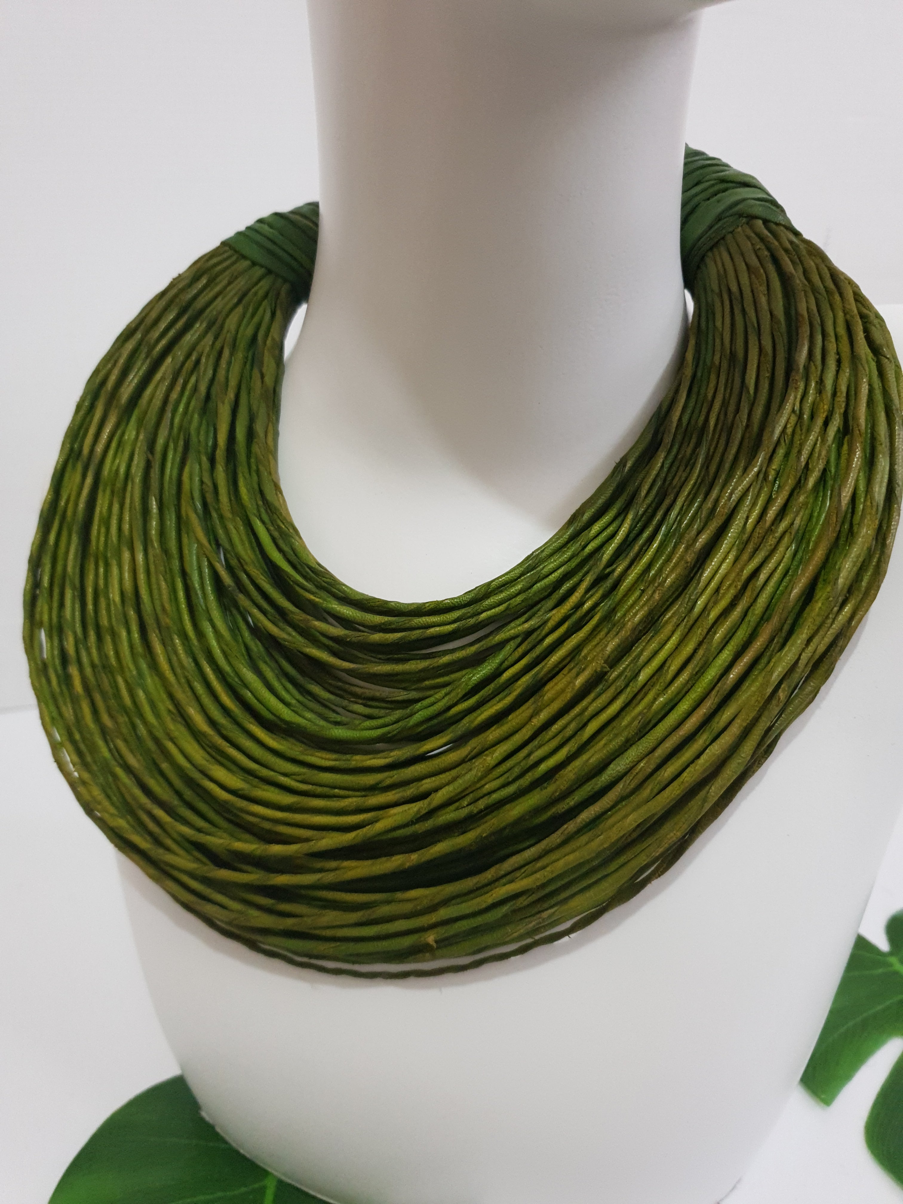 Lime green store statement necklace