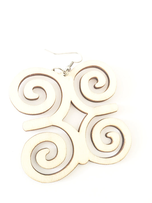 Adinkra earrings - wooden